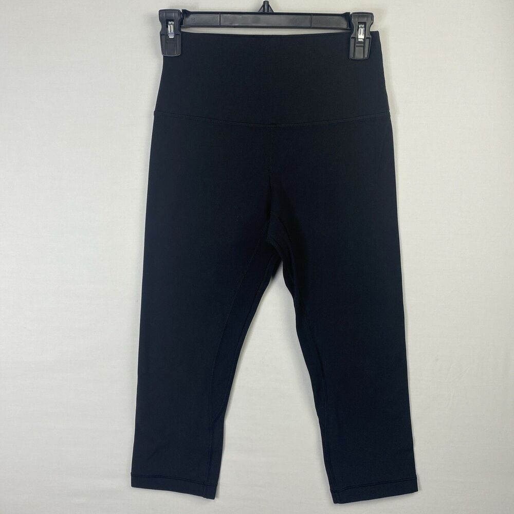 Lululemon Womens Crop Legging Black Fits Small to Medium No Size Dot Yoga Pant